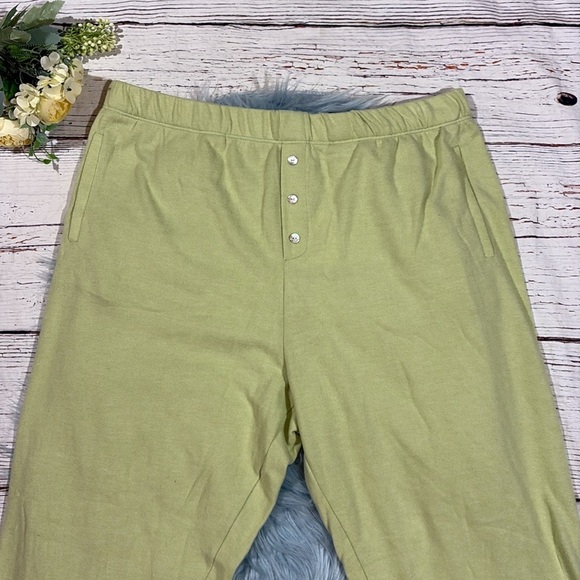 NWT DONNI Sweater Henley Lounge Sweatpants Lime - Picture 4 of 9
